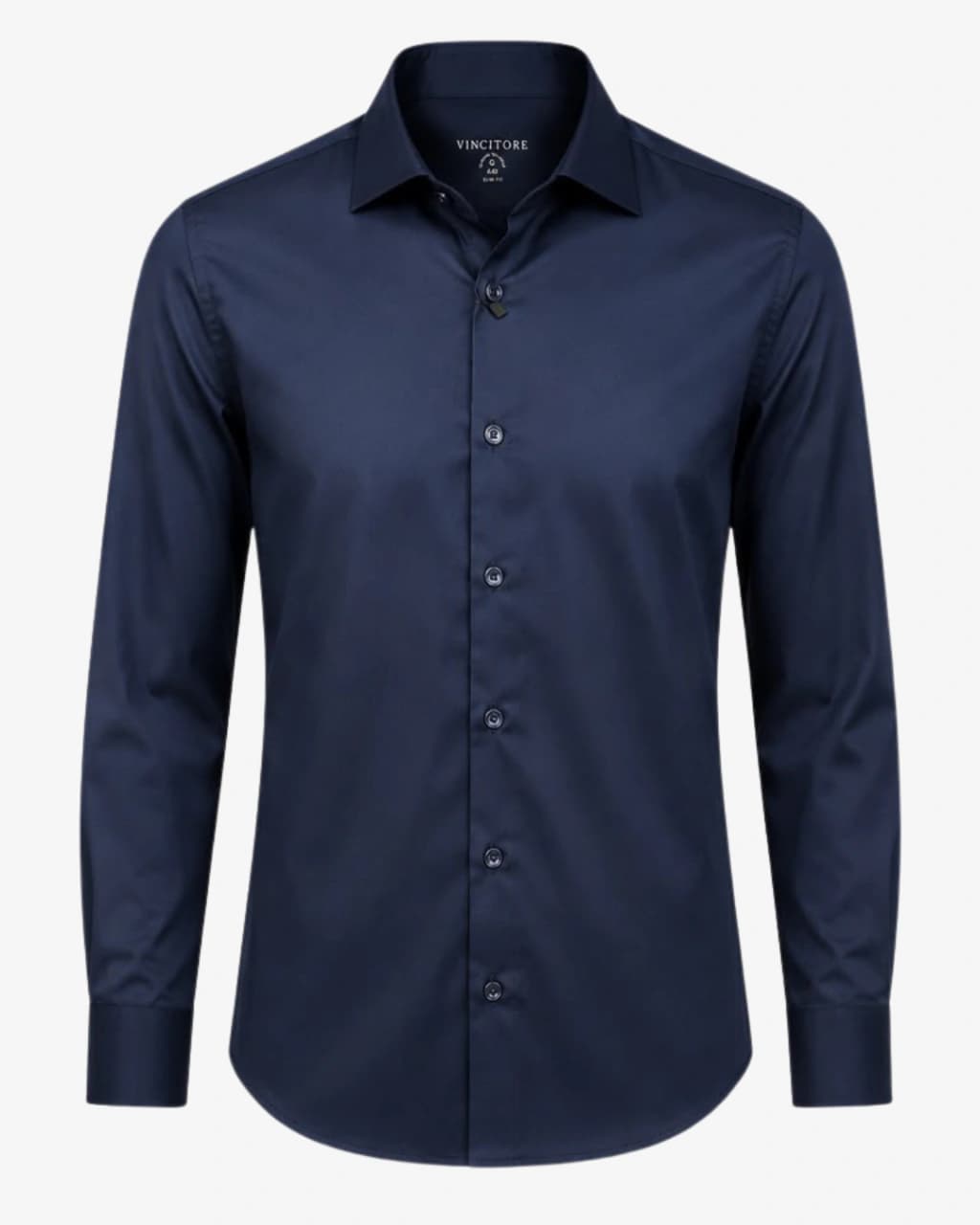 Camisa Social Fibra de Bambu na cor marinho